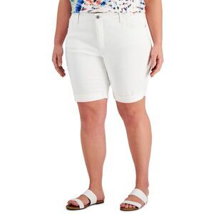Style & Co Plus Size Cuffed Denim Bermuda Shorts